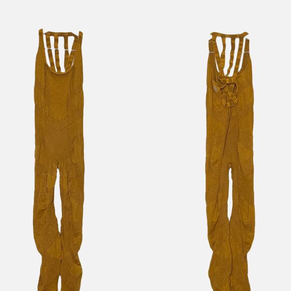 FP Movement by Free People Black Diamond Onesie Bodysuit M/L Toasted Coconut - Picture 8 of 12